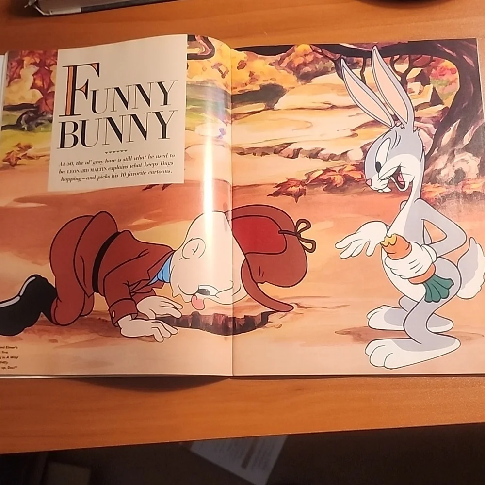 Bugs Bunny 50th Birthday Collector Magazine 1990 w/ Bonus Animation Cell - Picture 9 of 13